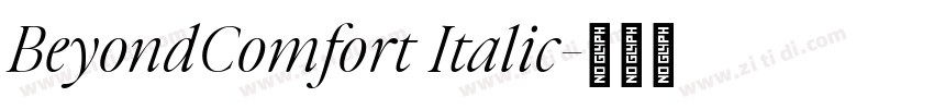 BeyondComfort Italic字体转换
